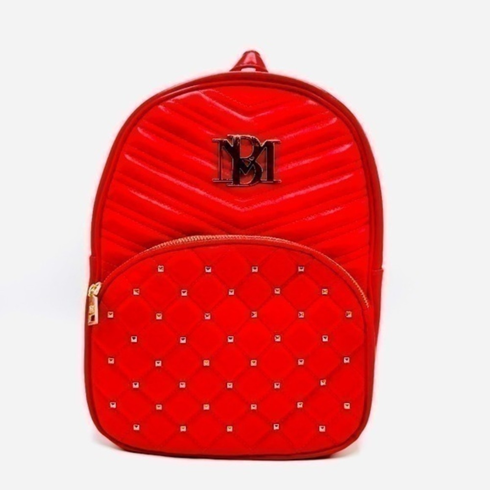 Badgley Mischka vegan quilted leather backpack